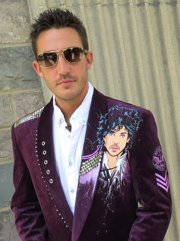 RockStarr Designer Wear Prince Purple Rain Mens Jacket