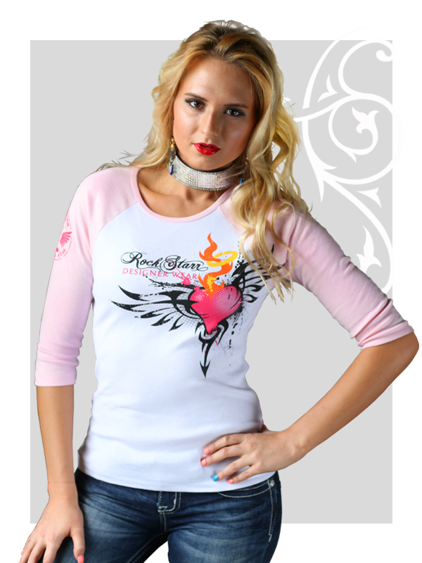 RockStarr Designer Wear Angel Womens T-shirt