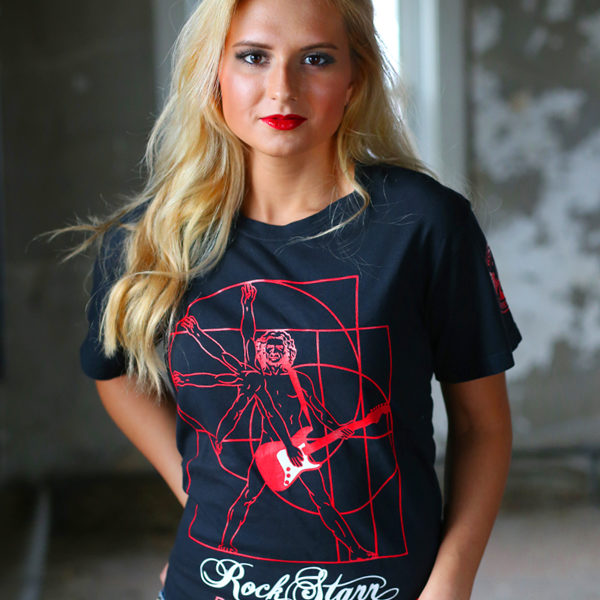 RockStarr Designer Wear David Starr Davinci Getruvian Rock N Roll Womens T-shirt
