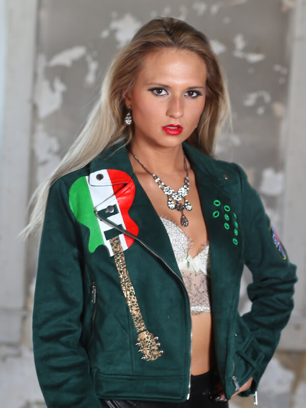 RockStarr Designer Wear Italian Flag Jacket