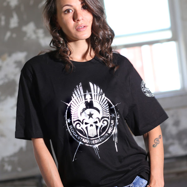 RockStarr Designer Wear Skull Womens T-shirt